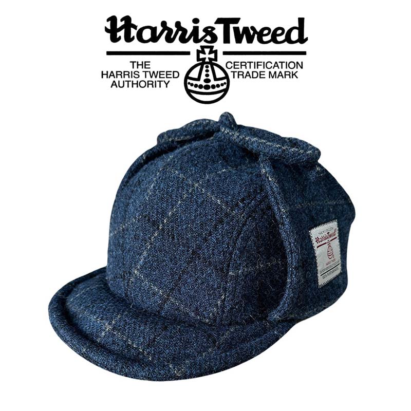 Winter Trapper Hat - Heren Dames Harris Tweed Trapper Aviator