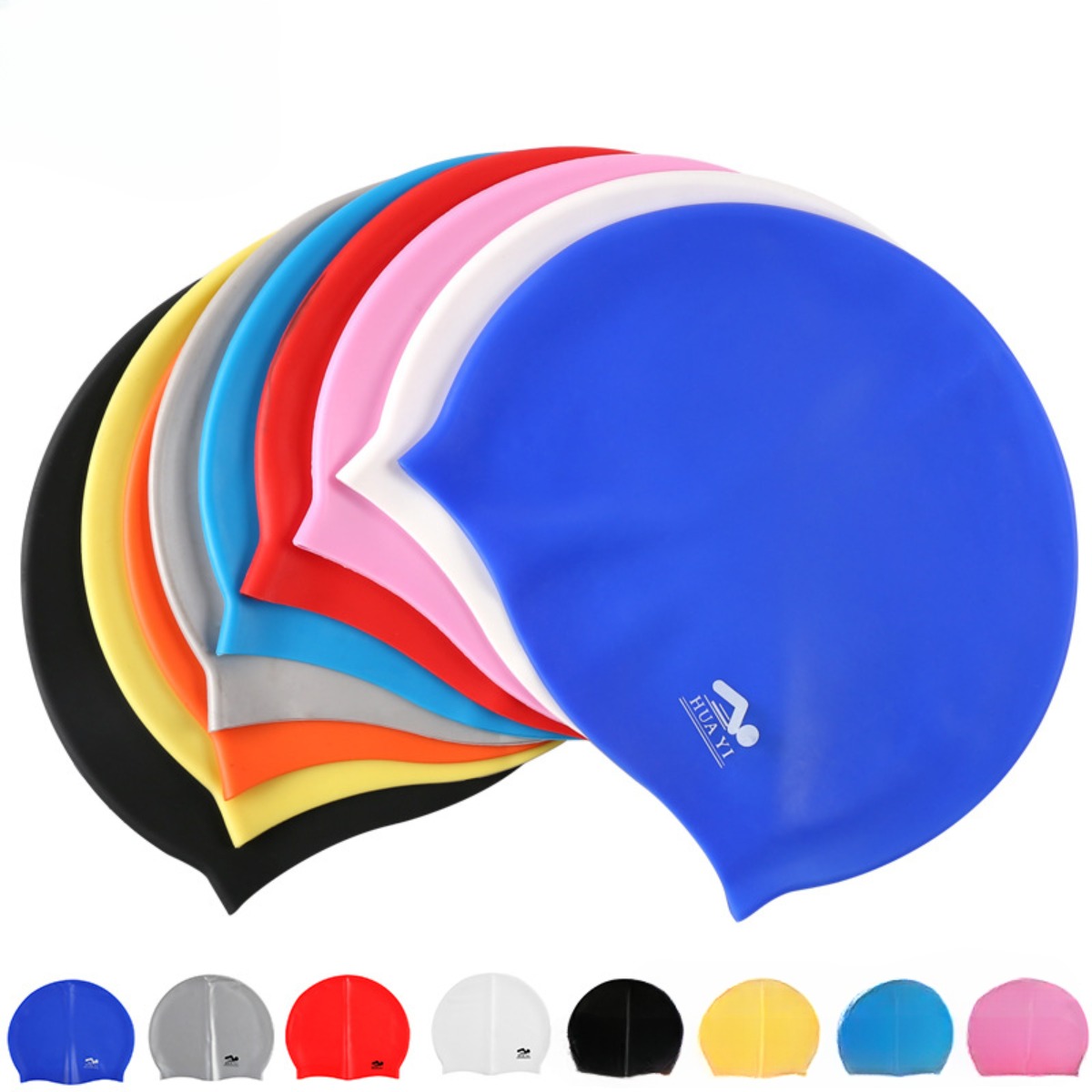 Swim Hat Silicone - Siliconen elastische badmuts Waterdichte zwemhoed voor