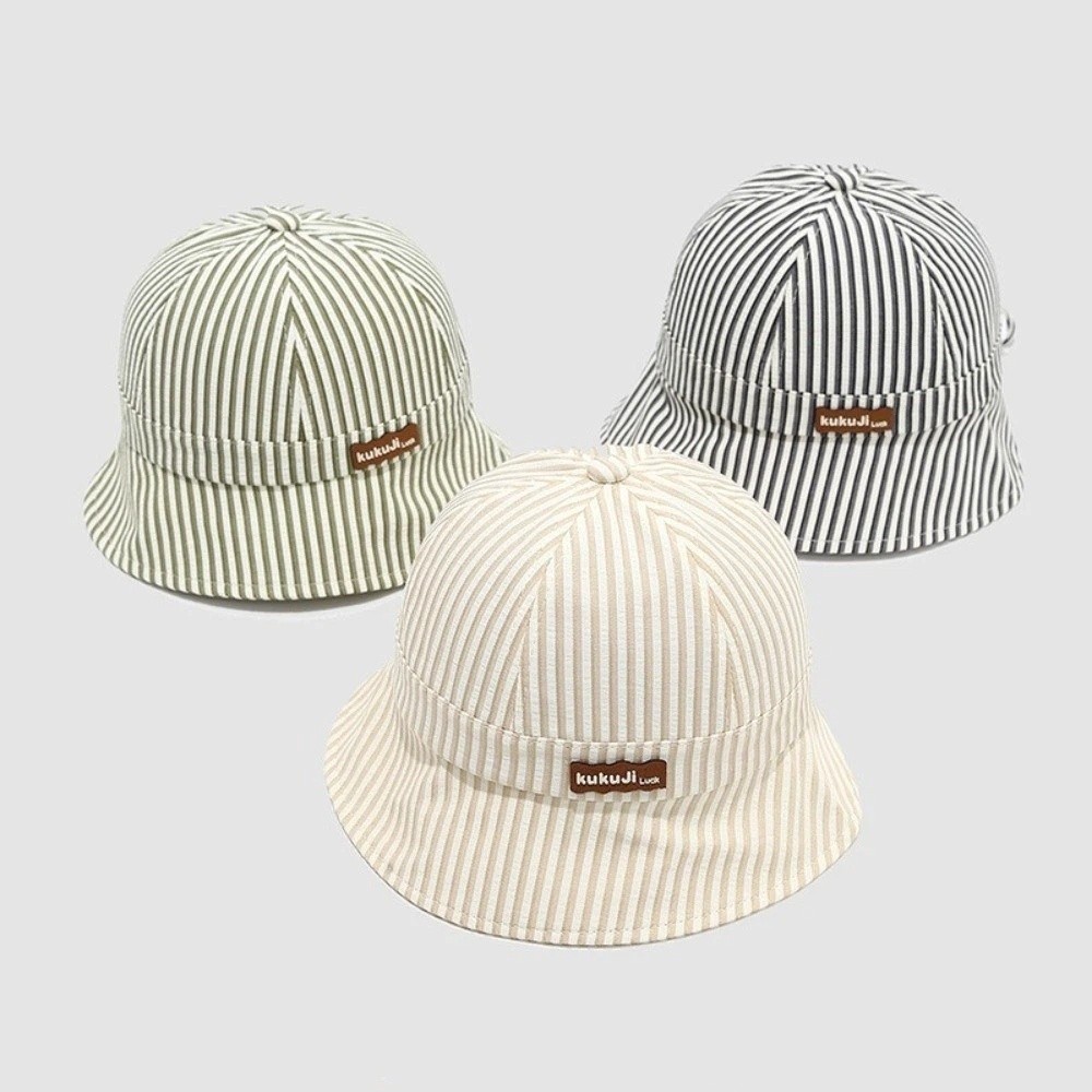 Nieuwe gestreepte baby bucket  - Sun Hat Wide Brim recensie en prijs