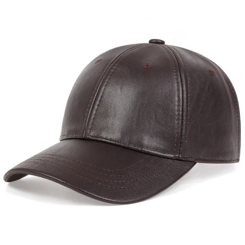 Unisex baseballcap van PU leer - Baseball Cap Structured recensie en prijs