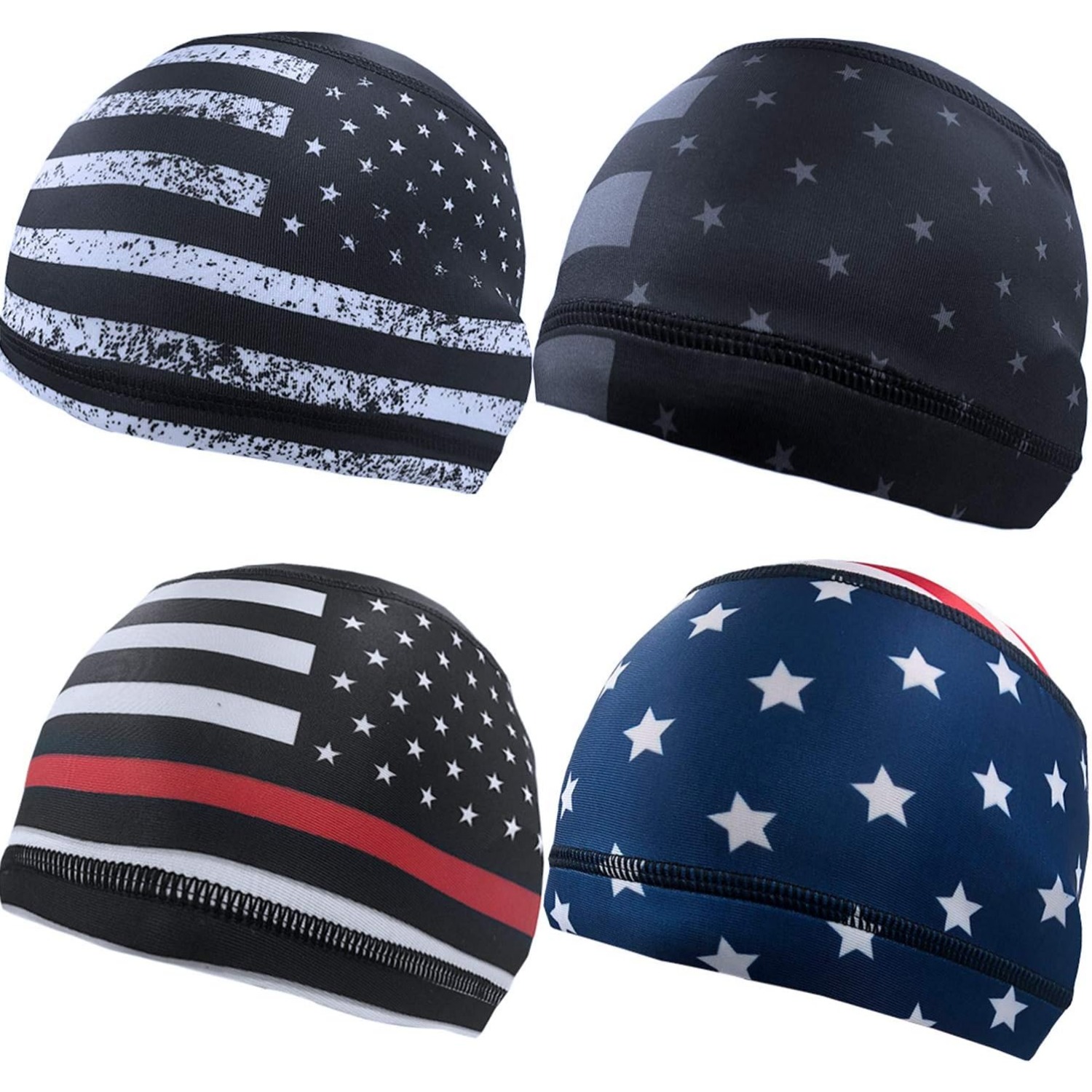 4x US Flag Skull Cap Helmvoeri - Skull Cap Helmet Liner recensie en prijs