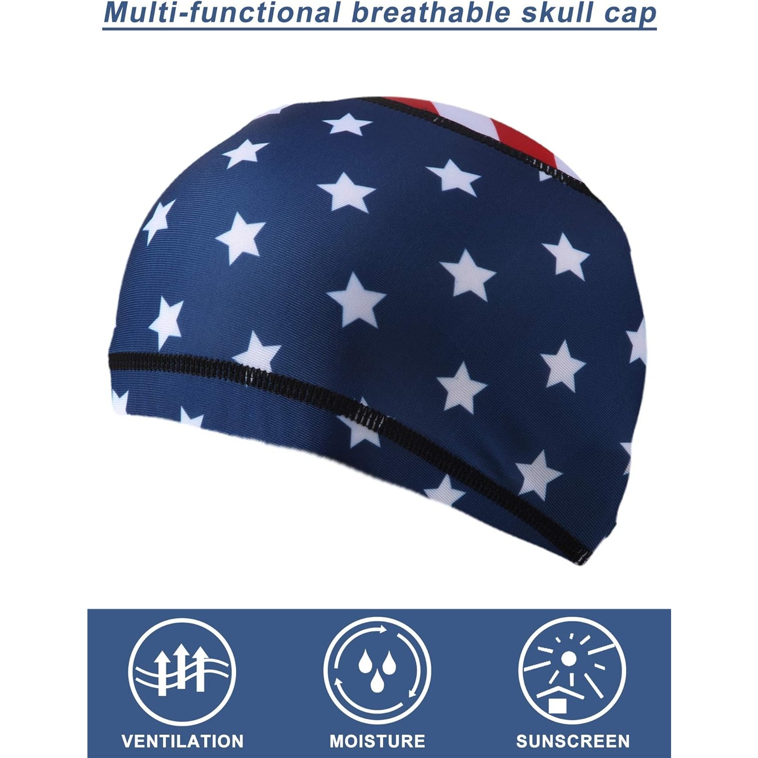 4x US Flag Skull Cap Helmvoeri - Skull Cap Helmet Liner recensie en prijs