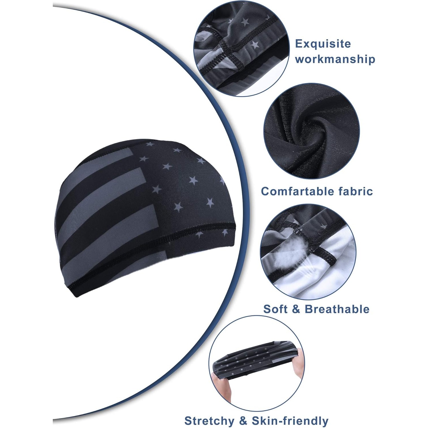 4x US Flag Skull Cap Helmvoeri - Skull Cap Helmet Liner recensie en prijs