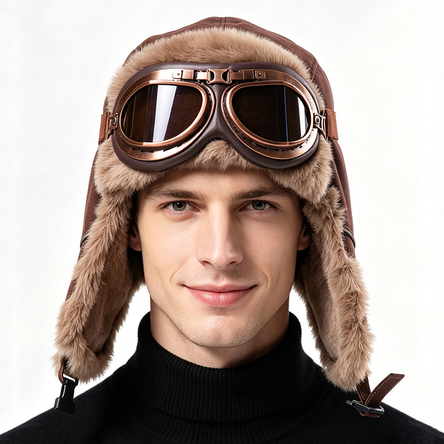 Vintage aviatorhoed met bril,  - Winter Trapper Hat recensie en prijs